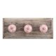 Light Pink Etched Ceramic Wooden Hooks
